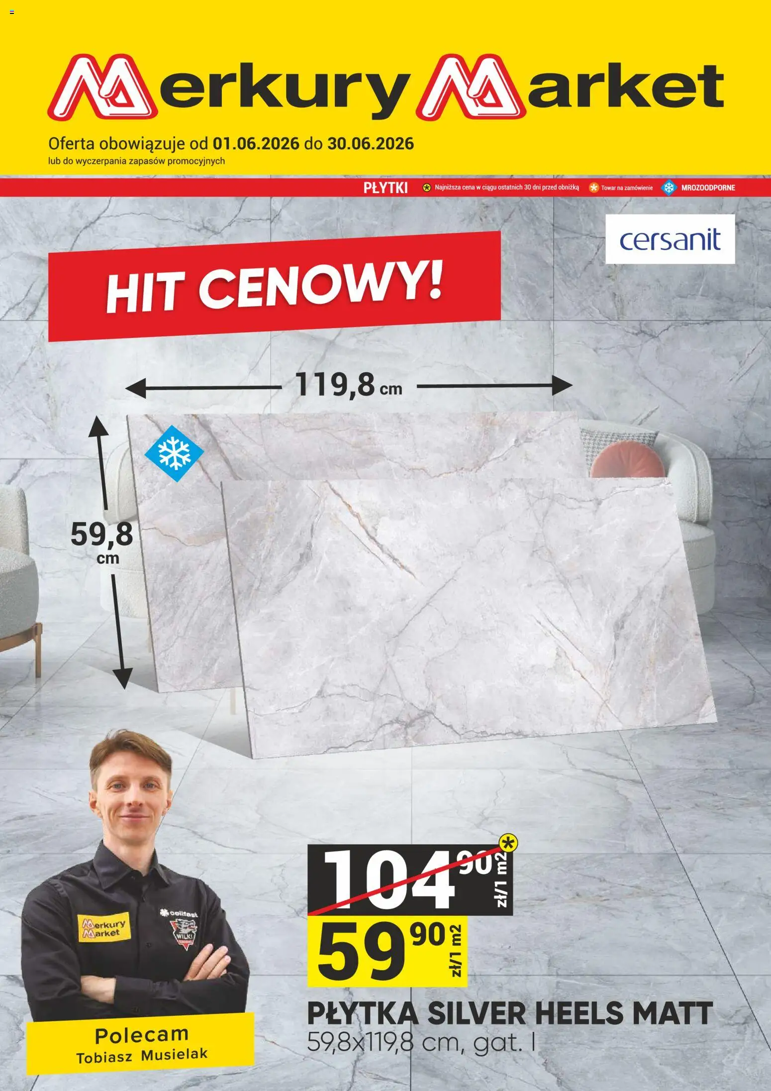 Pogląd gazetki "Merkury Market gazetka" ze sklepu Merkury Market ważnej od 01.06.2026 - Płytki