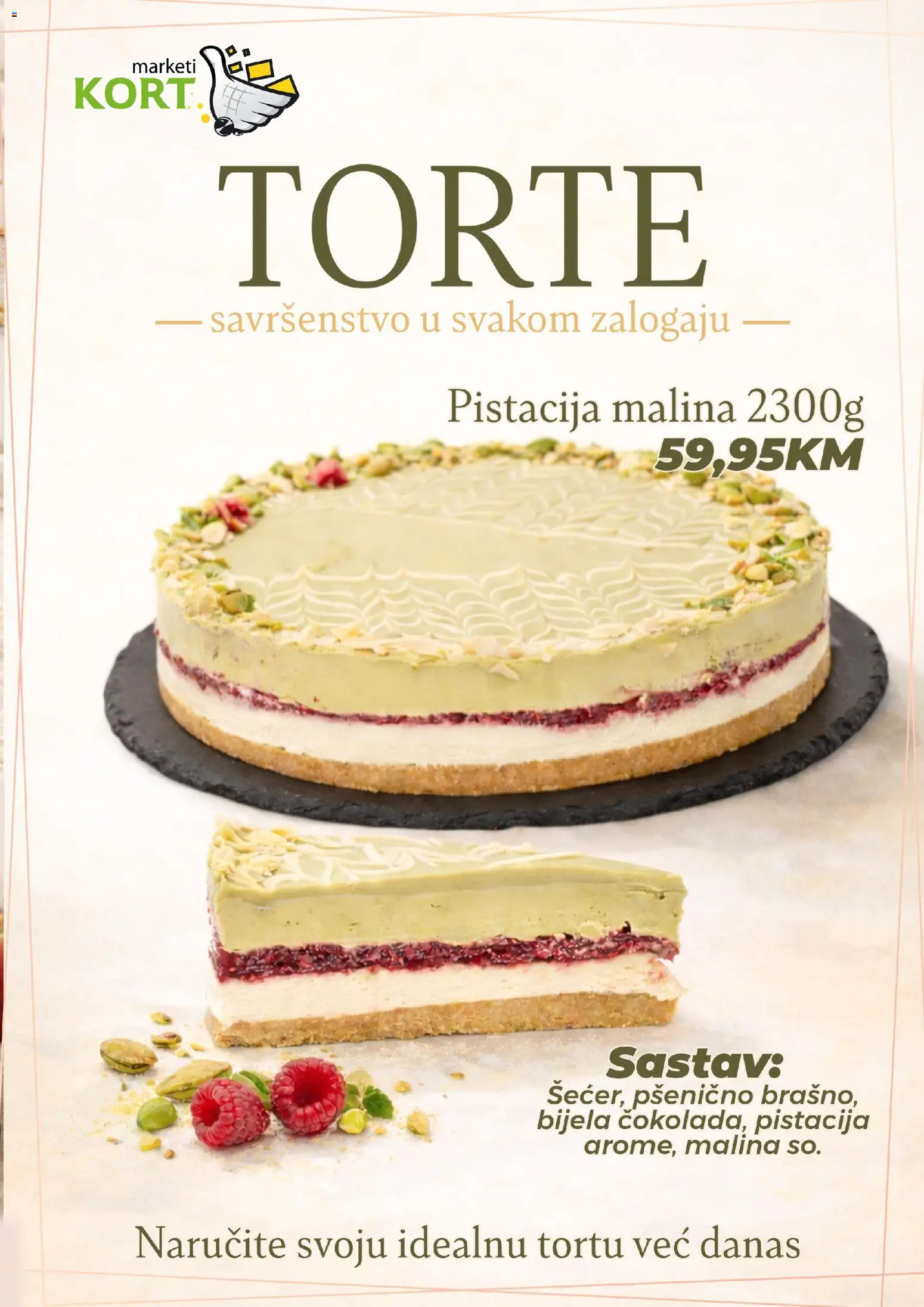 Pregled letka Kort Marketi - Torte trgovine Kort Marketi vrijedi od 12.05.2026