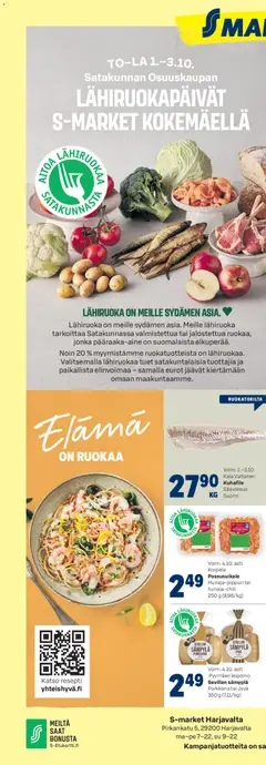 Kaupan S-market S-market tarjoukset Kokemäellä esikatselu, voimassa 01/10/2026
