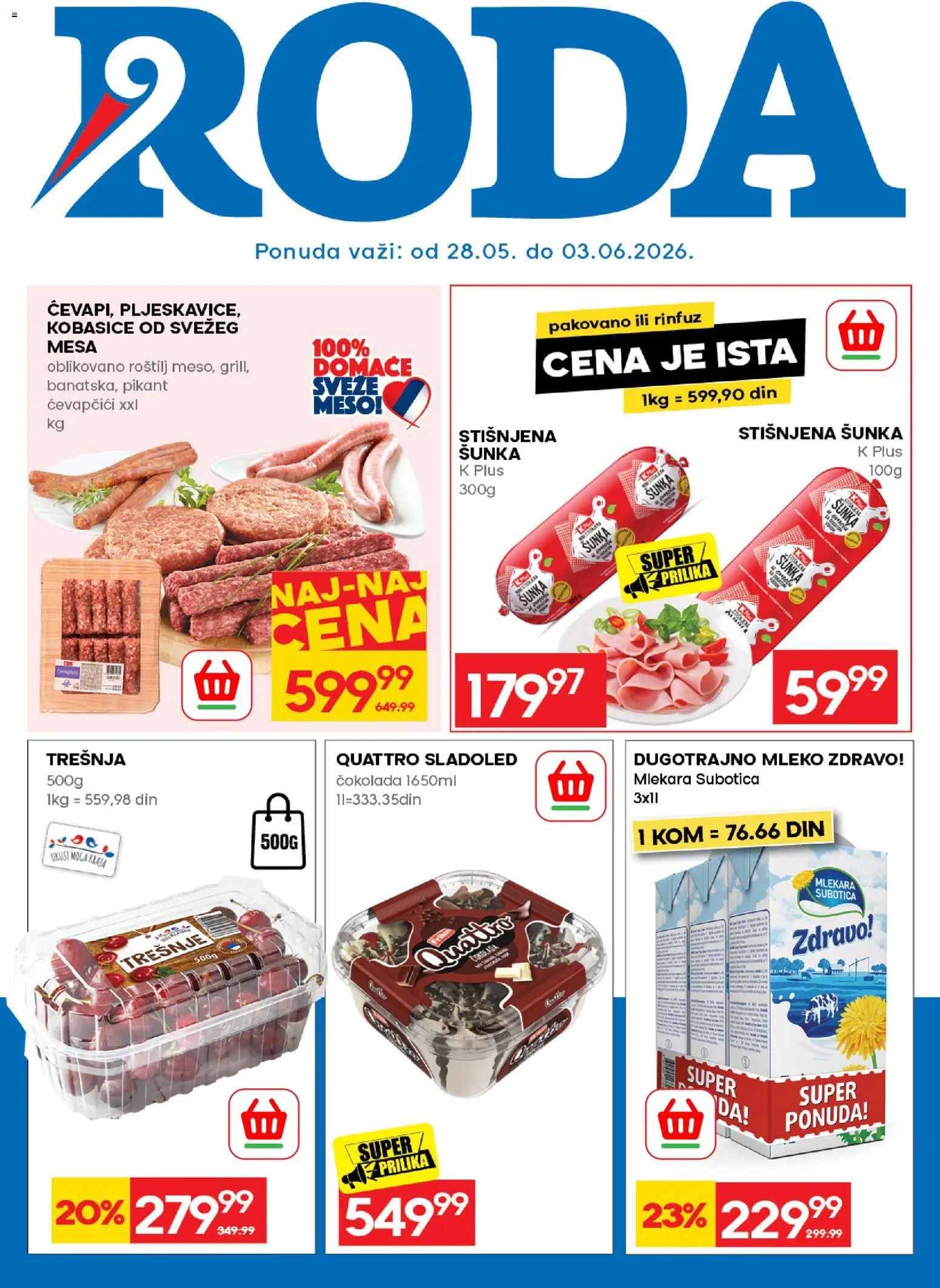 Pregled Roda kataloga - važi od 28.05.2026