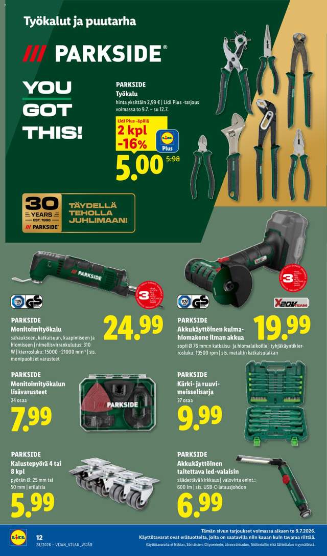 Uusi Lidl tarjouslehti alkaen 09/07