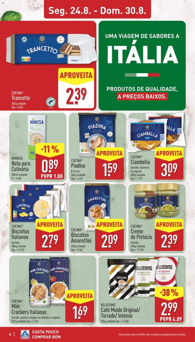 Novo folheto Aldi a partir de 24/08