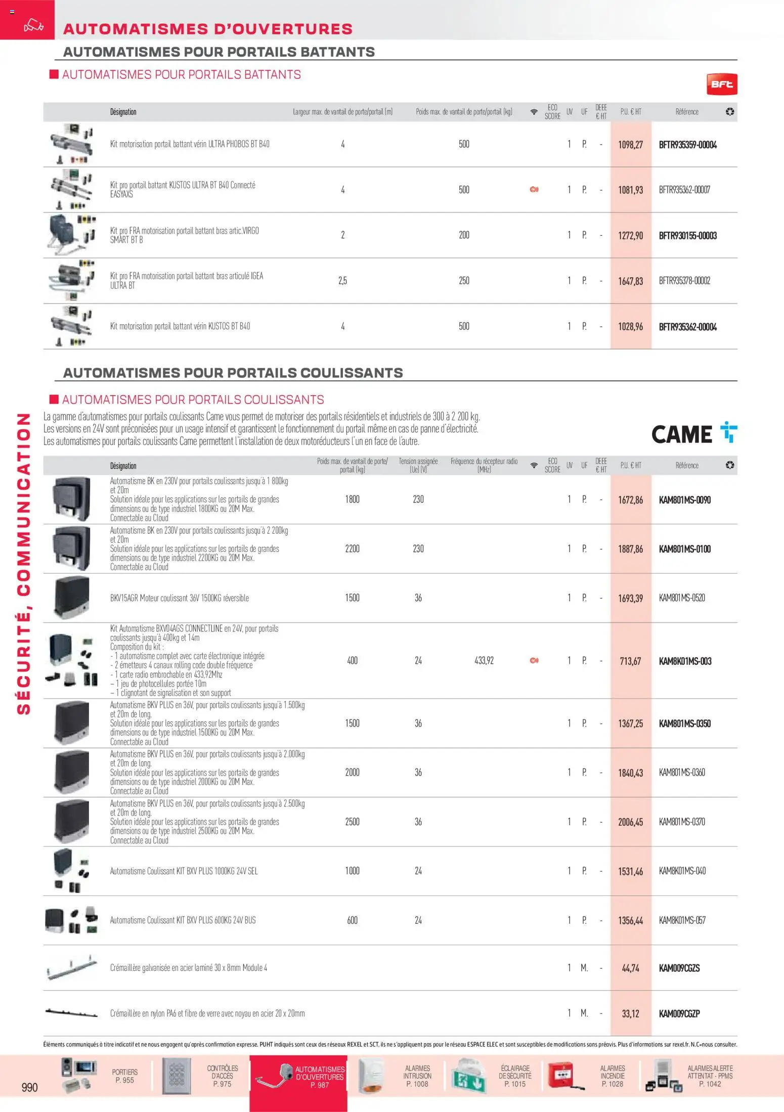 Prévisualisation de Brochure sécurité, communication du magasin Rexel formulaire valide 18/11/2025 - Radio, Portail, Sel, Poids, Éclairage