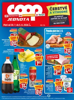 Náhľad COOP Jednota letáku platného od 30.07.2026