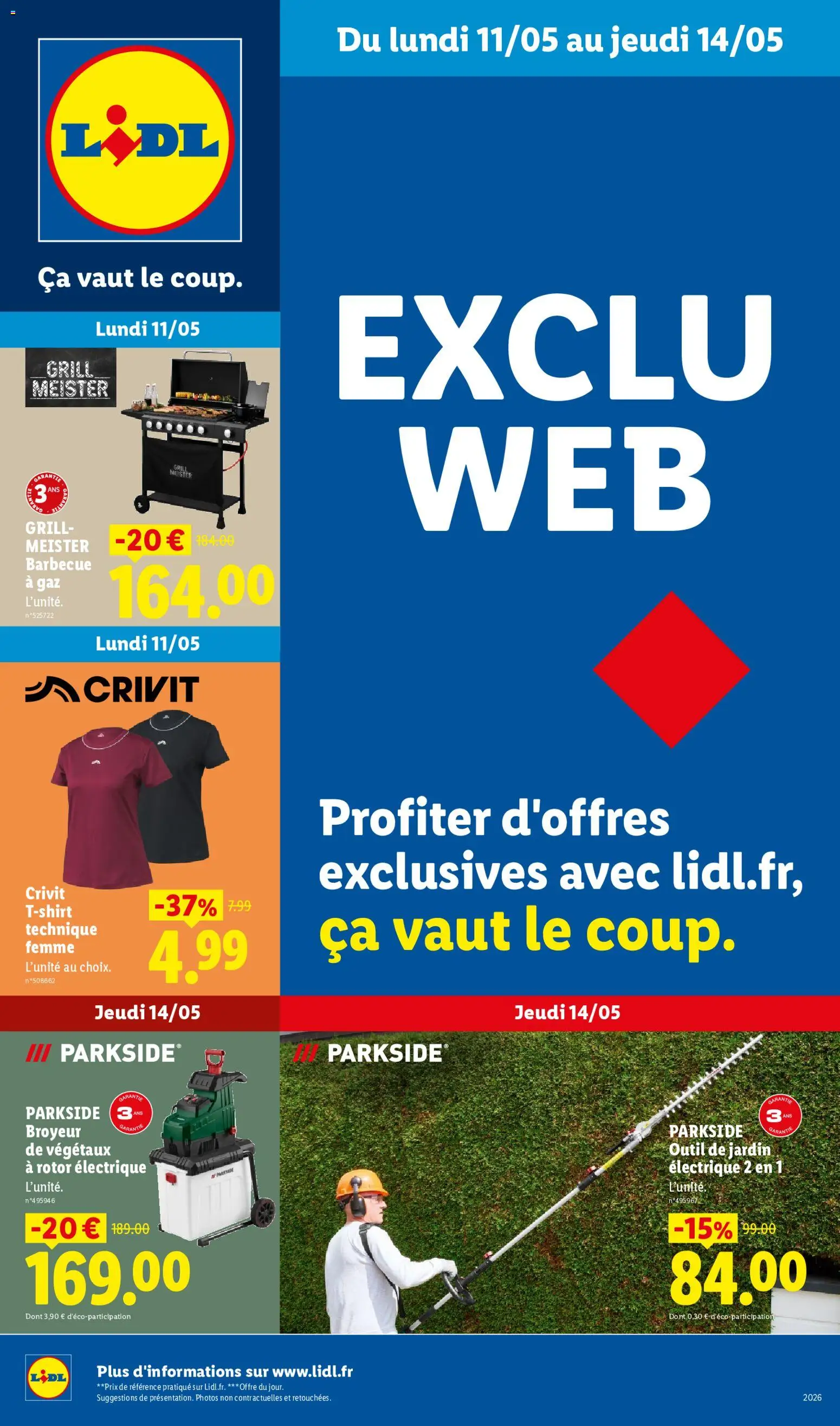 Prévisualisation de LIDL catalogue les bonnes affaires Exclu Web du magasin LIDL formulaire valide 11/05/2026