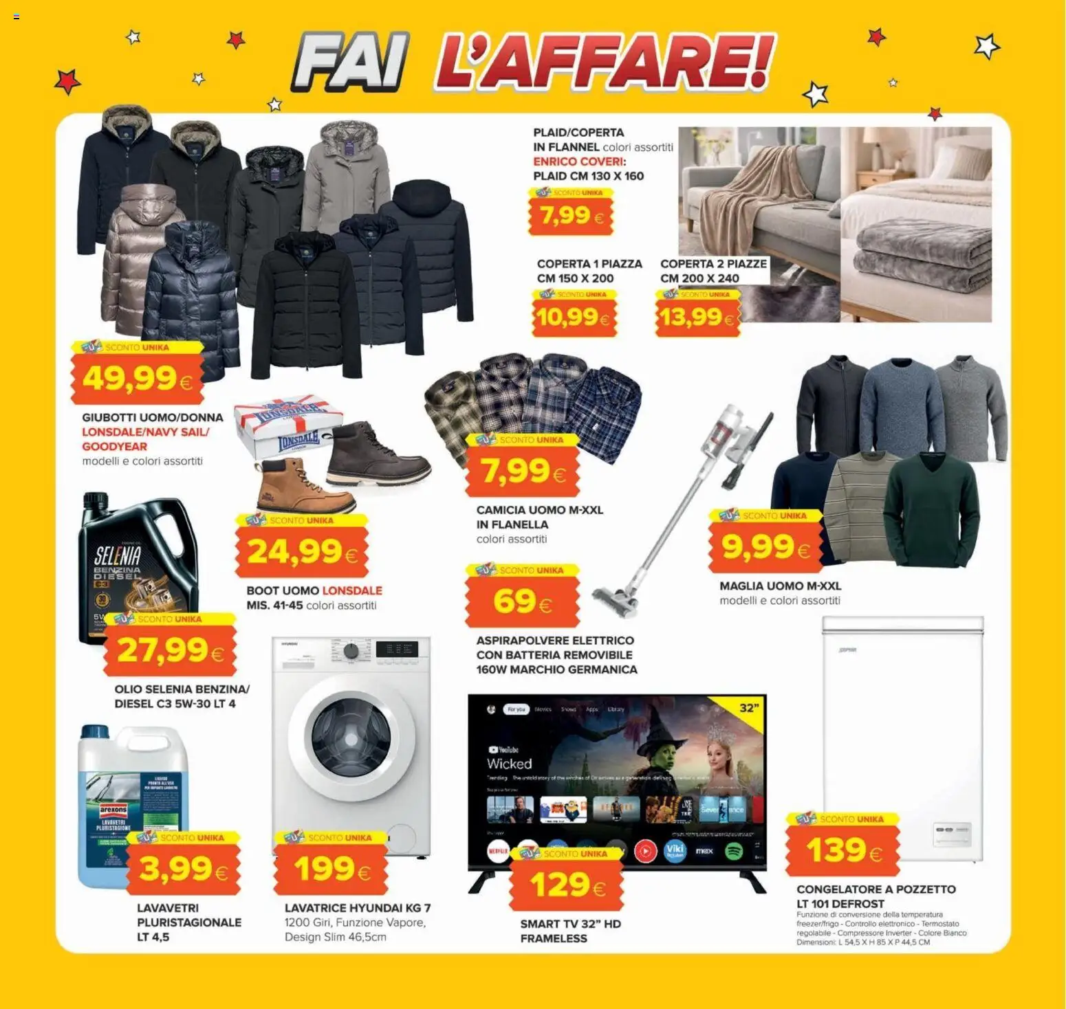 Anteprima dell'opuscolo Oasi volantino Roma dal negozio Oasi valido da 22/10/2026 - Lavatrice, Aspirapolvere, Batteria, smart TV, Congelatore a pozzetto, Plaid, Coperta, Lavavetri