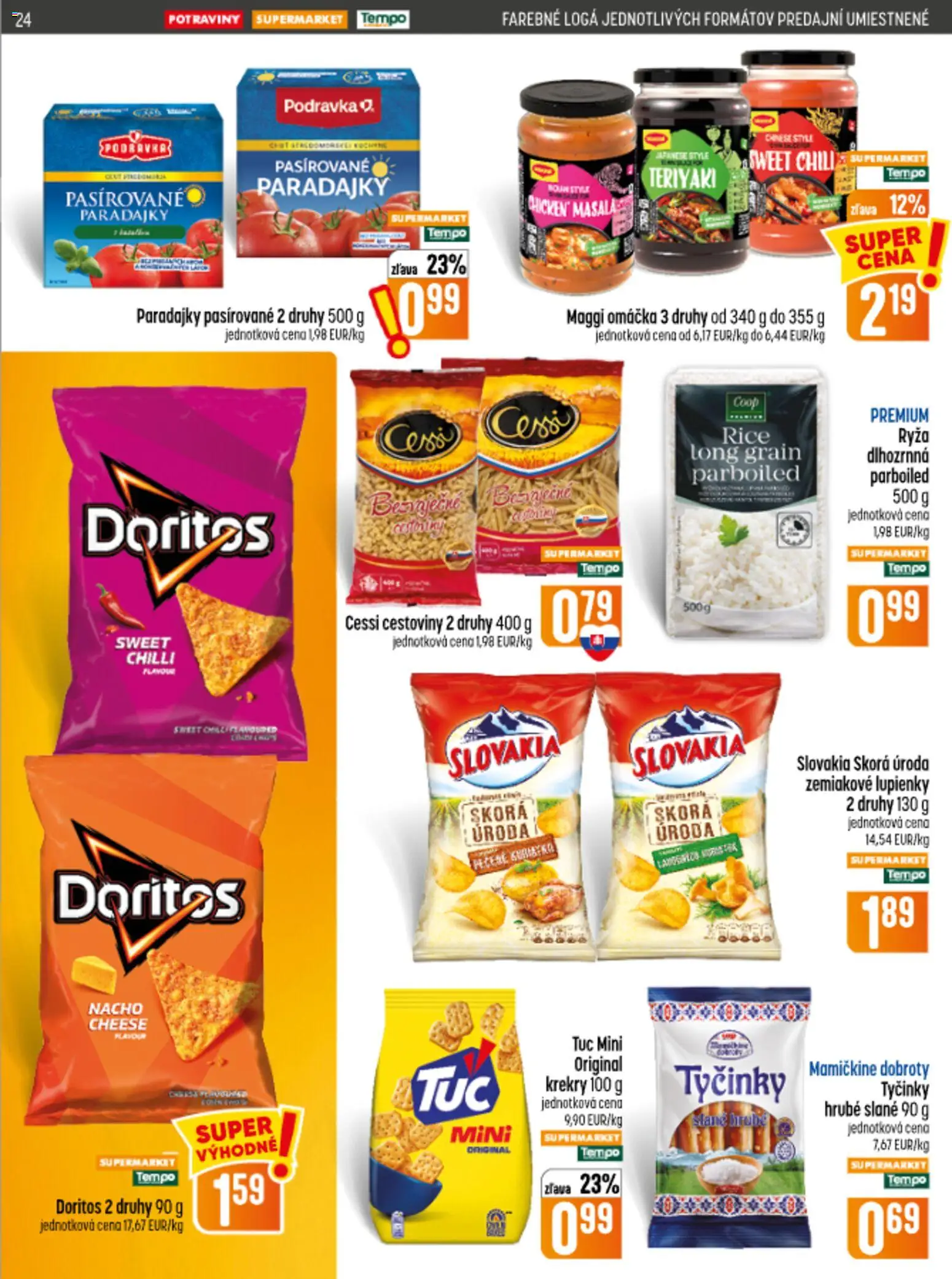 Náhľad COOP Jednota letáku platného od 10.09.2026 - Cestoviny, Paradajky, Ryža, Chilli, Omáčka, Krekry