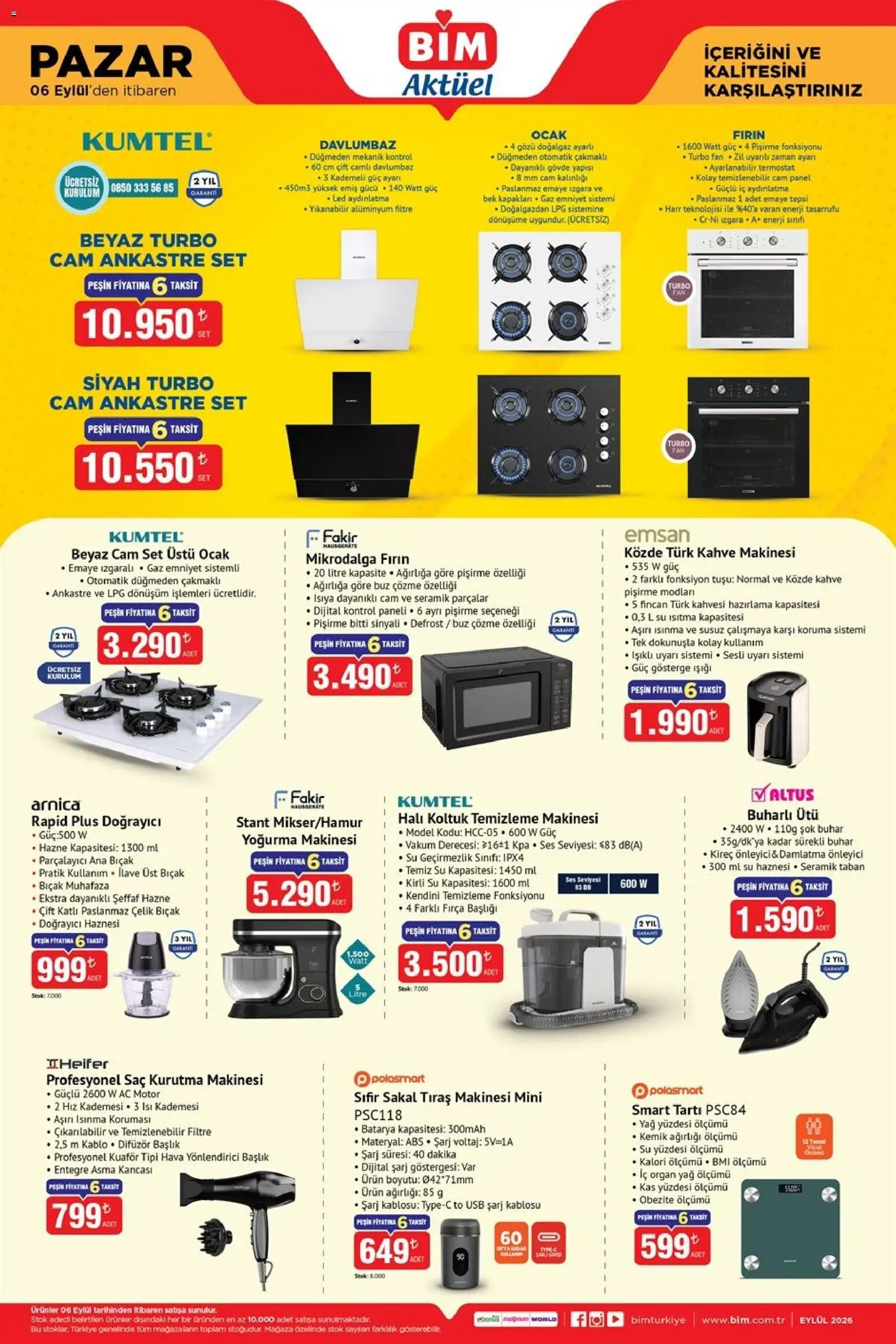 BİM BİM - Katalog Pazar 06.09.2026 - Broşürünün önizlemesi