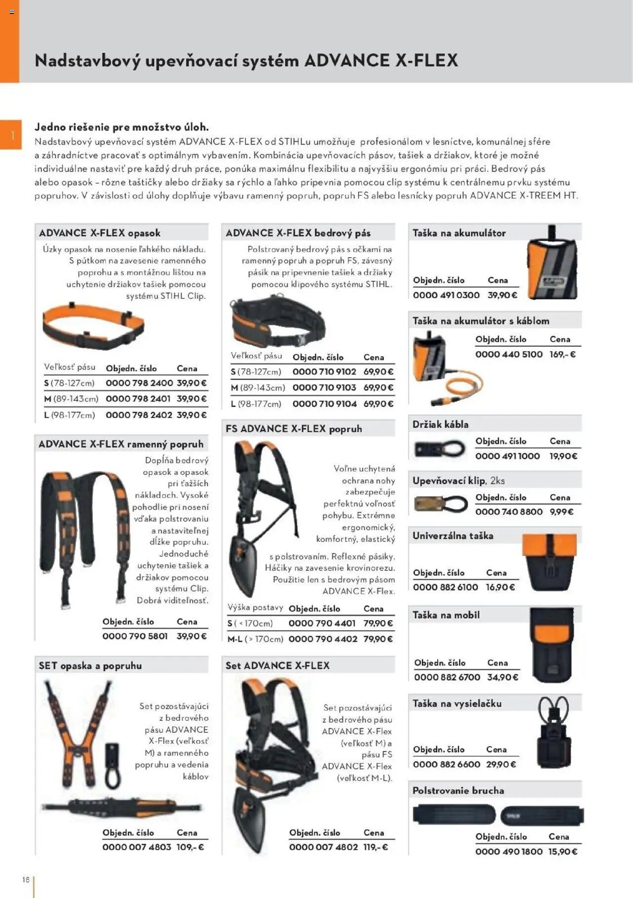 Náhľad STIHL letáku platného od 29.09.2025 - Mobil, Opasok, Taška, Akumulátor, Pás