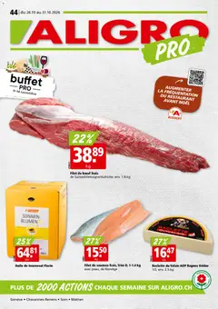 Vorschau des Merkblatts Aligro aktionen Chavannes, Matran, Genève, Sion vom Shop Aligro gültig von 26.10.2026 bis 31.10.2026