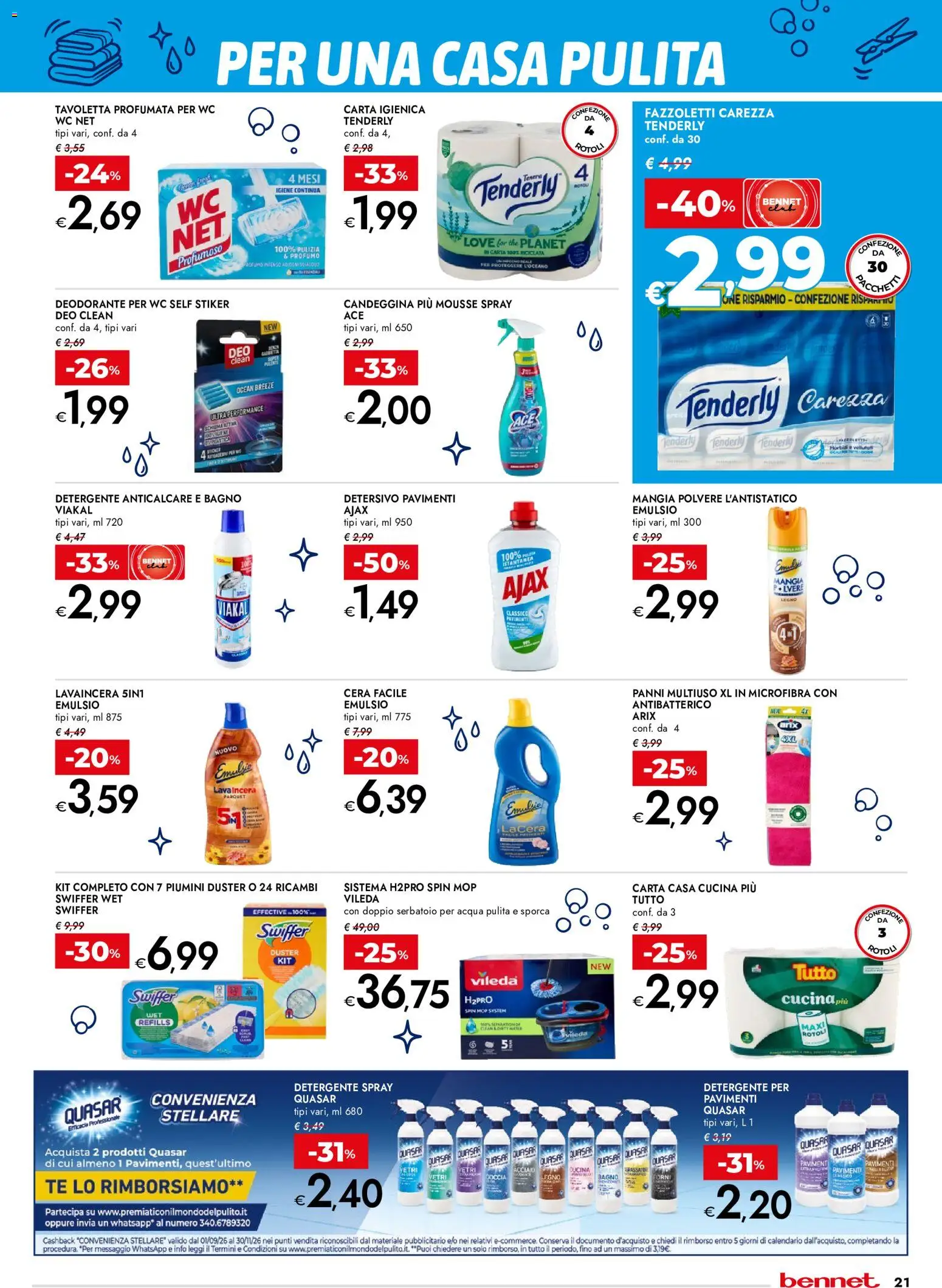 Anteprima dell'opuscolo bennet volantino dal negozio bennet valido da 22/10/2026 - The, Bagno, Doccia, Carta igienica, Tè, Detergente, Panni, Anticalcare