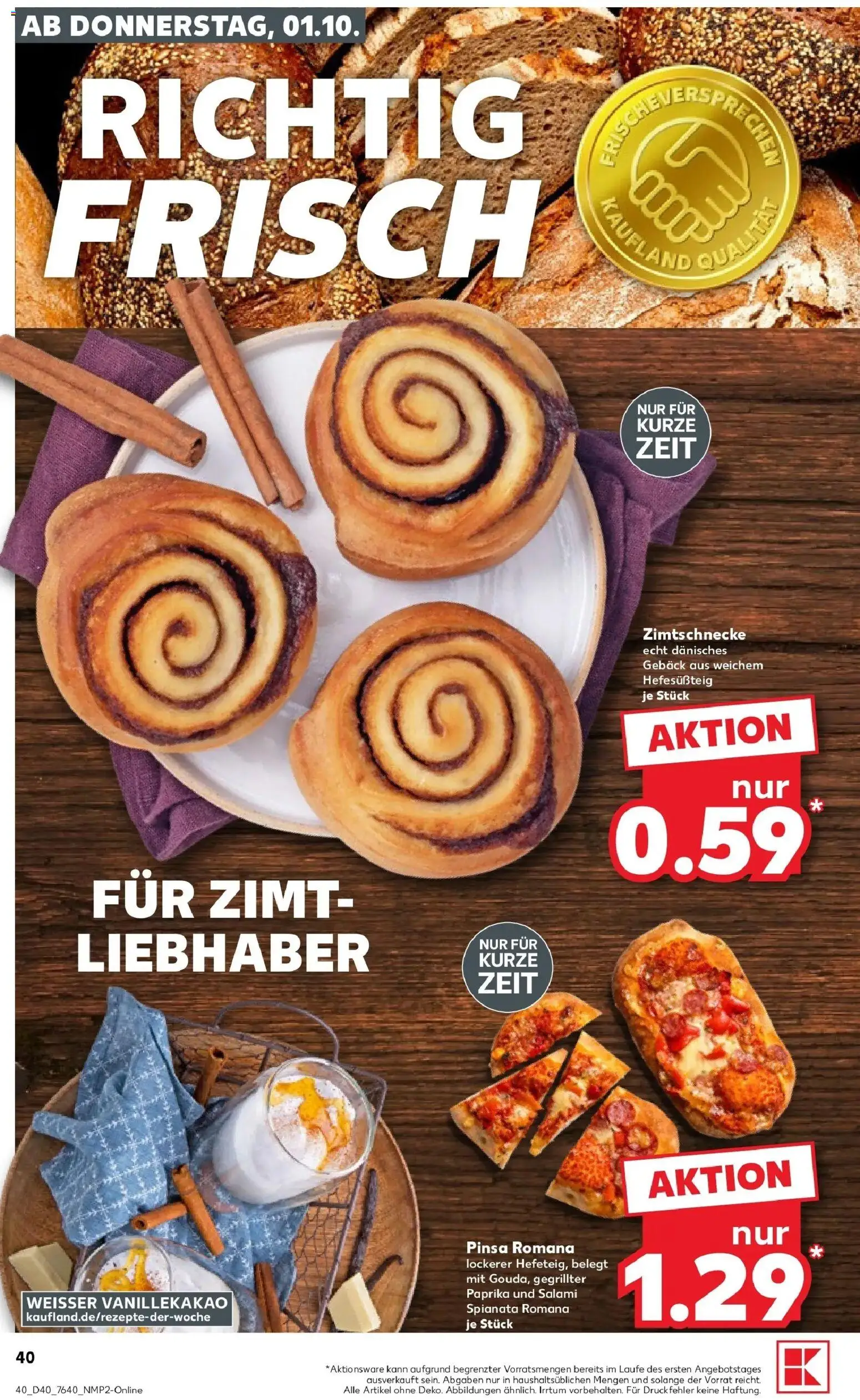 Vorschau von dem Prospekt des Geschäftes Kaufland, gültig ab dem 01.10.2026 - Paprika, Salami