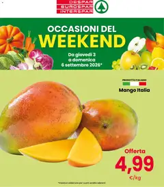 Anteprima dell'opuscolo Interspar volantino Weekend dal negozio Interspar valido da 03/09/2026