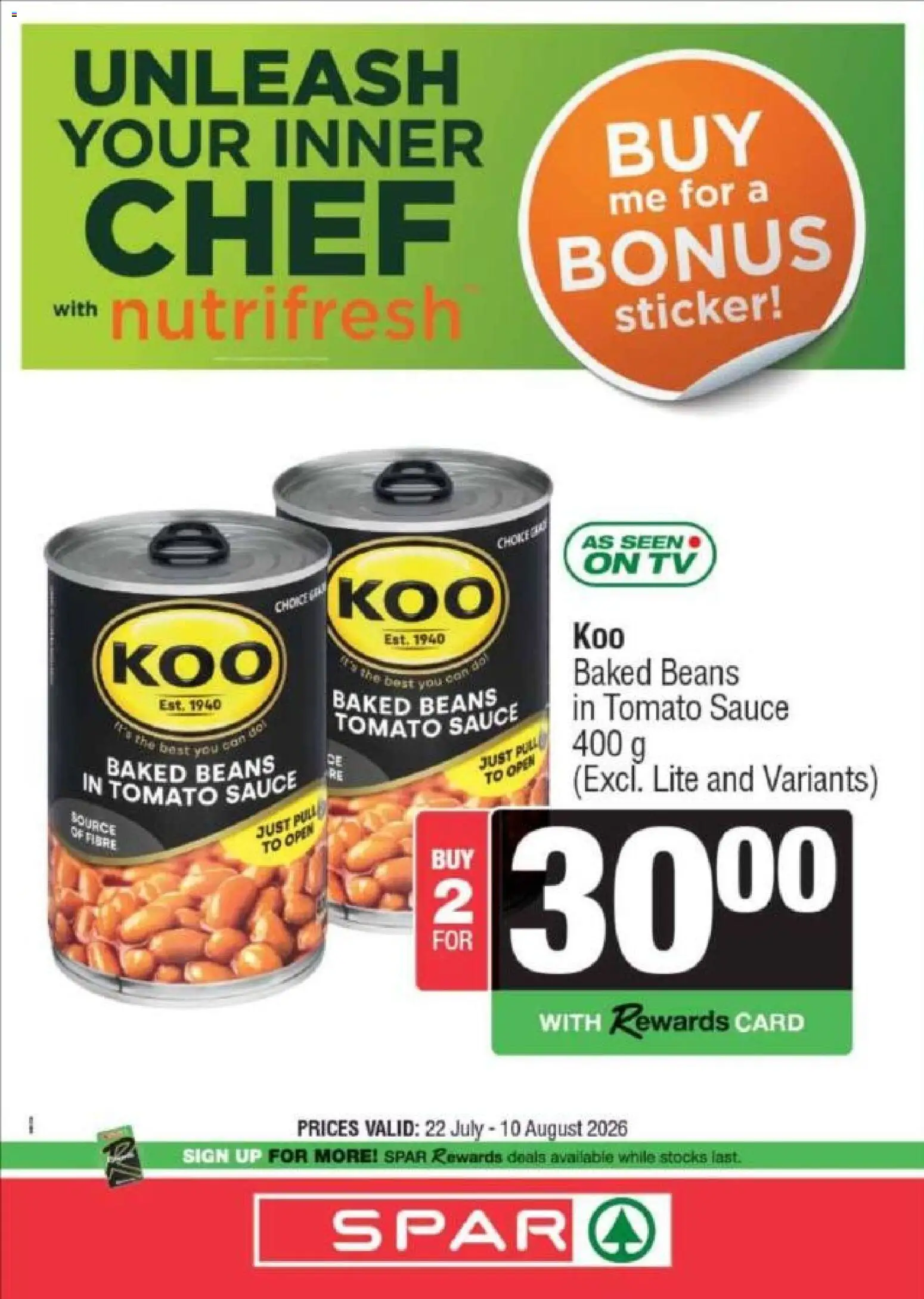 Preview of KWIKSPAR flyer valid from 22/07/2026