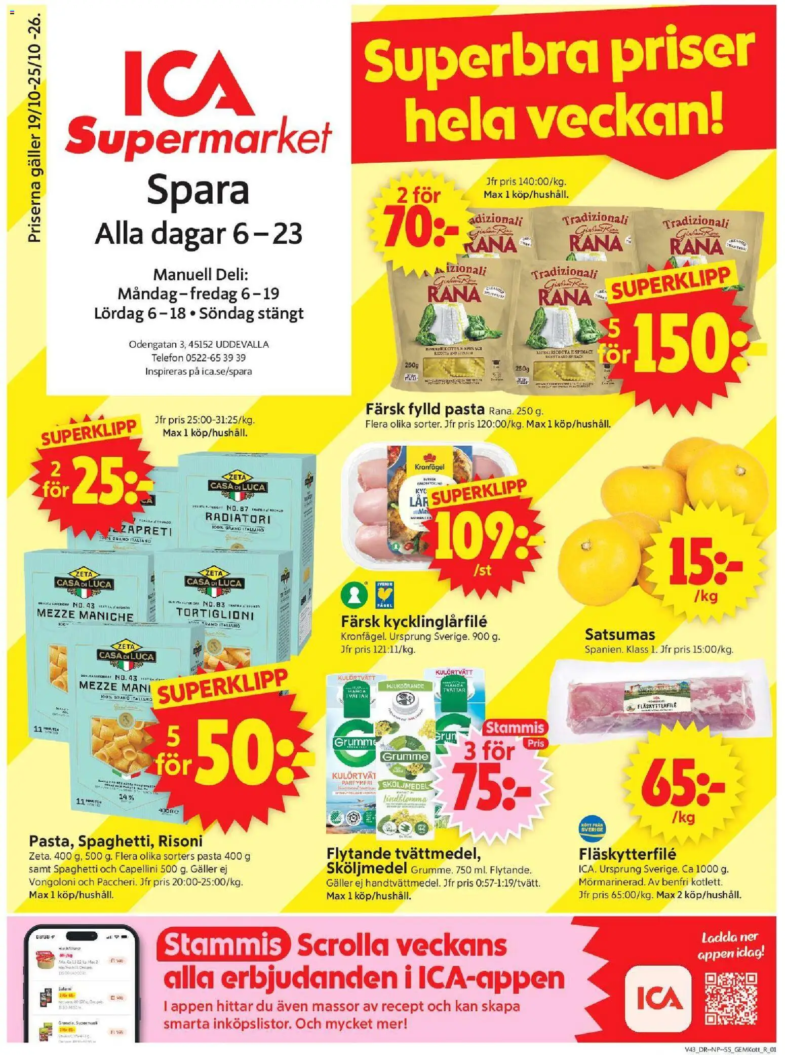 Förhandsgranska reklamblad ICA Supermarket erbjudanden från butik ICA Supermarket gäller från 19/10/2026