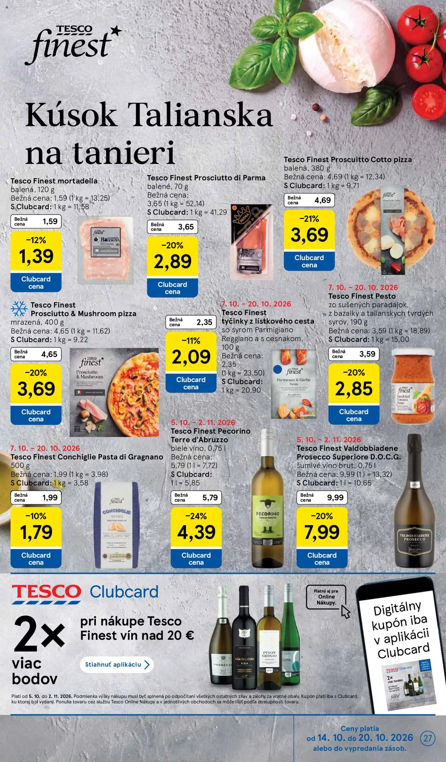 Náhľad Tesco letáku platného od 14.10.2026