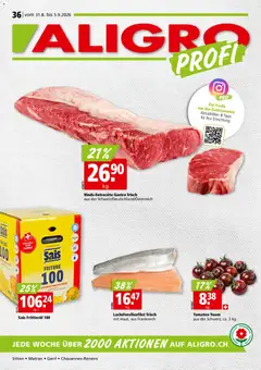 Vorschau des Merkblatts Aligro aktionen Chavannes, Matran, Genf, Sitten vom Shop Aligro gültig von 31.08.2026 bis 05.09.2026