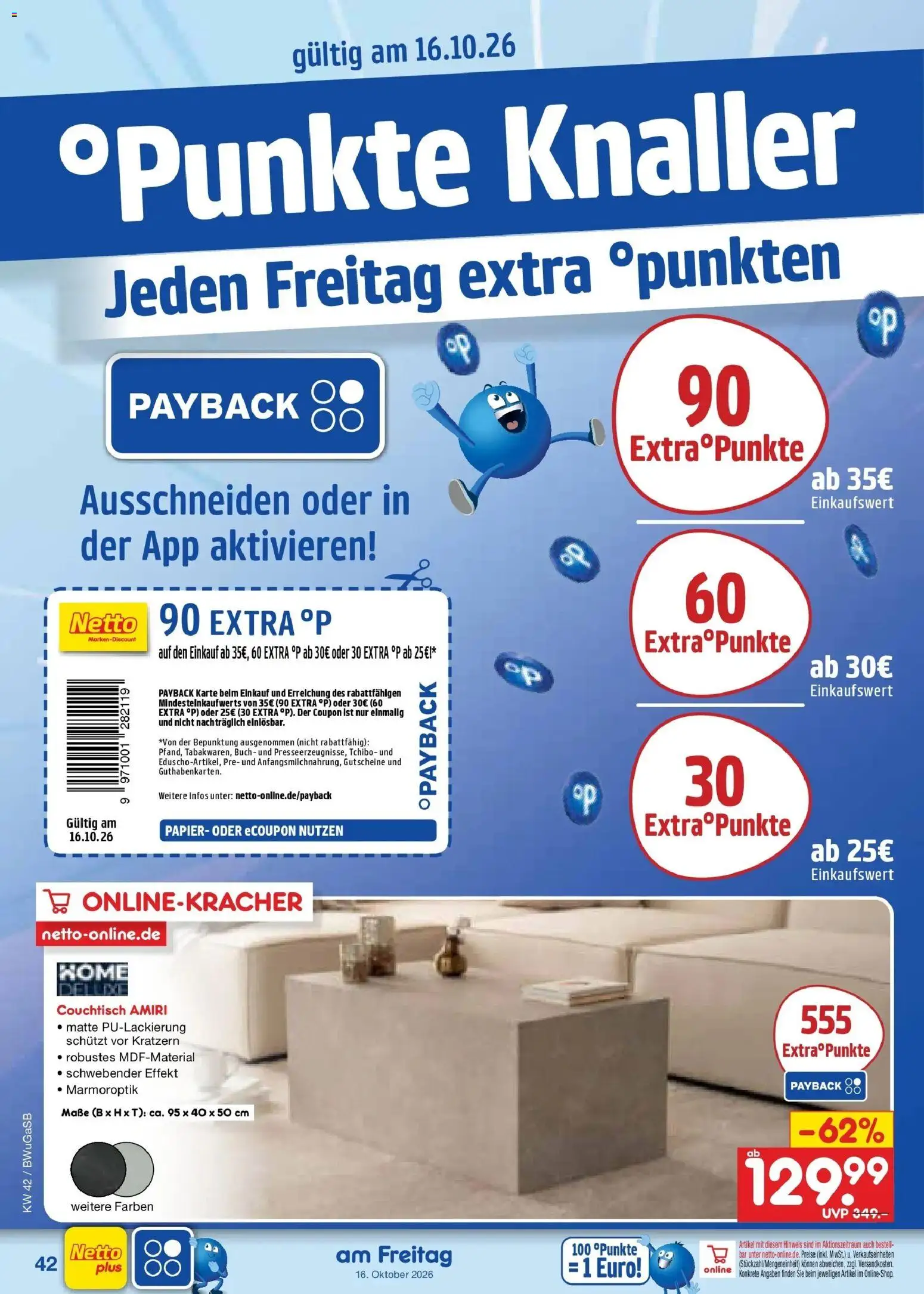 Vorschau von dem Prospekt des Geschäftes Netto Marken-Discount, gültig ab dem 12.10.2026 - Couchtisch