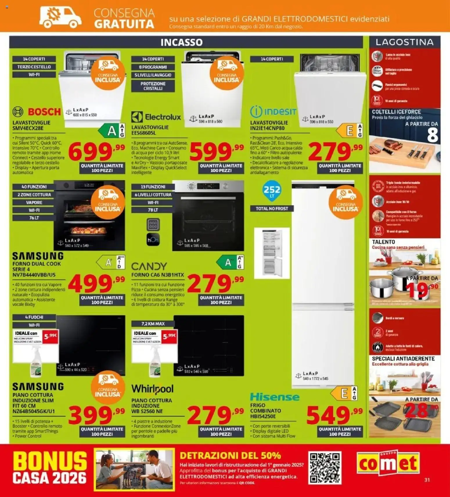 Anteprima dell'opuscolo Comet volantino Back to school dal negozio Comet valido da 20/08/2026 - Pizza, Samsung, Forno, Lavastoviglie, Porta, Pentole, Il forno, Presa
