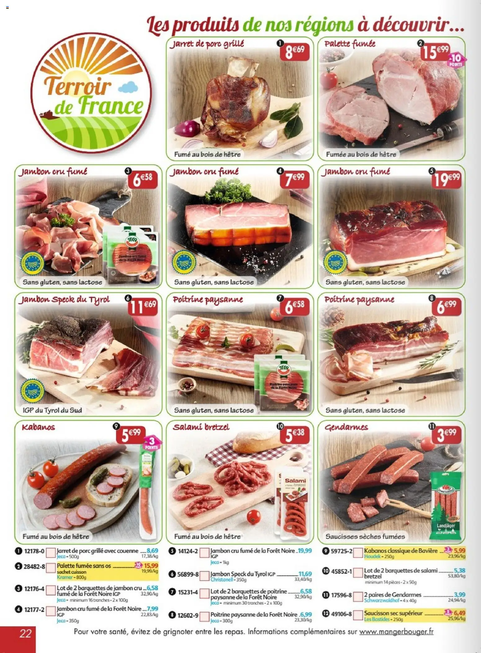 Prévisualisation de Maximo catalogue epicerie du magasin Maximo formulaire valide 26/10/2026 - Jambon, Saucisses, Salami, Porc, Jambon Cru, Saucisson sec, Kabanos, Jambon cru fumé