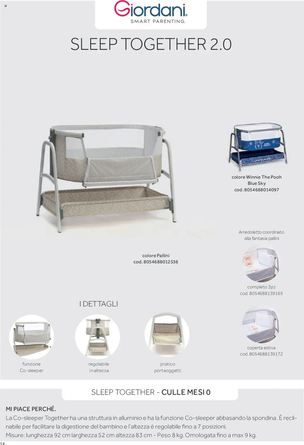 Anteprima dell'opuscolo Catalogo Camarette e Lettini dal negozio Prenatal valido da 01/01/2025 - The, Alluminio, Coperta