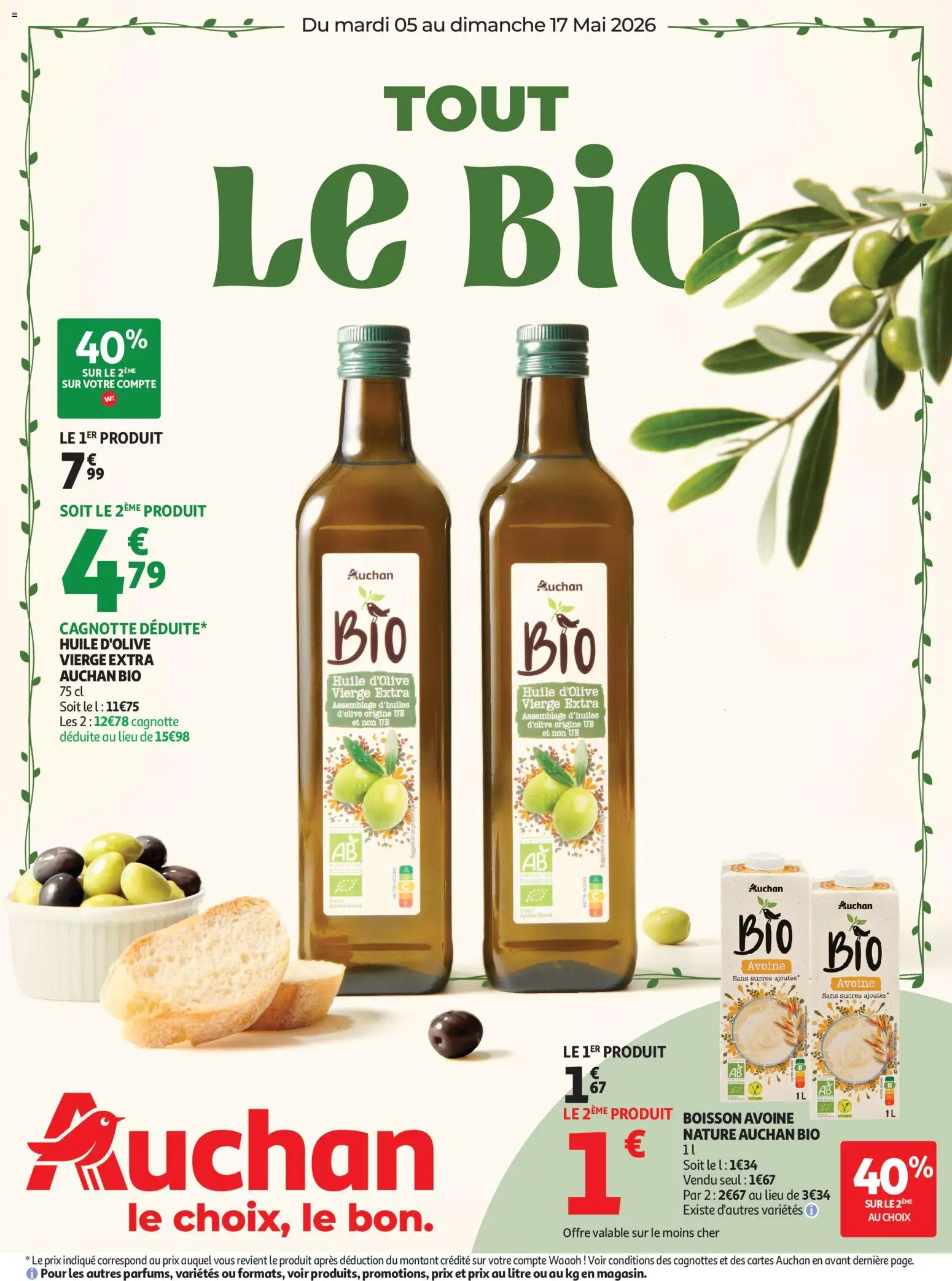 Voorbeeld van Auchan Sélection bio hypers van winkel Auchan geldig vanaf 05/05/2026