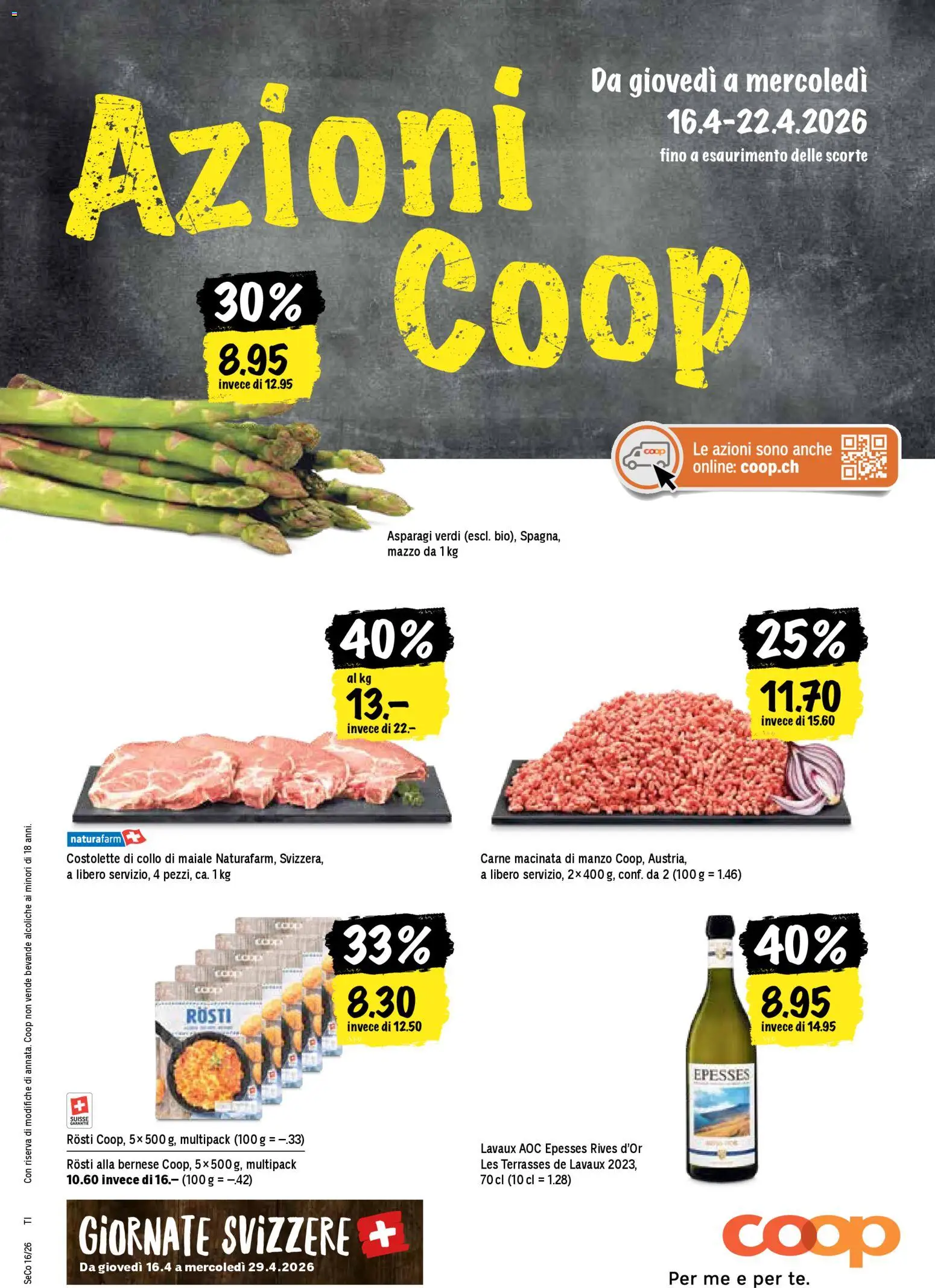 Vorschau des Merkblatts Coop aktionen IT vom Shop Coop gültig von 16.04.2026 bis 22.04.2026