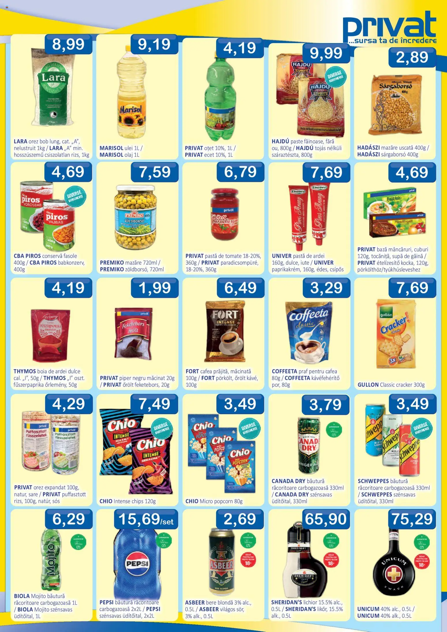 Previzualizarea de cataloage: CBA CBA Catalog Privat valabil de la 16.10.2026 - Paste, Pepsi, Orez, Pește, Ardei, Lichior, Mazăre, Oțet
