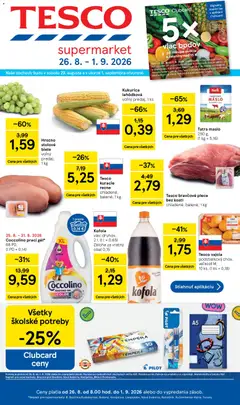 Náhľad Tesco letáku platného od 26.08.2026