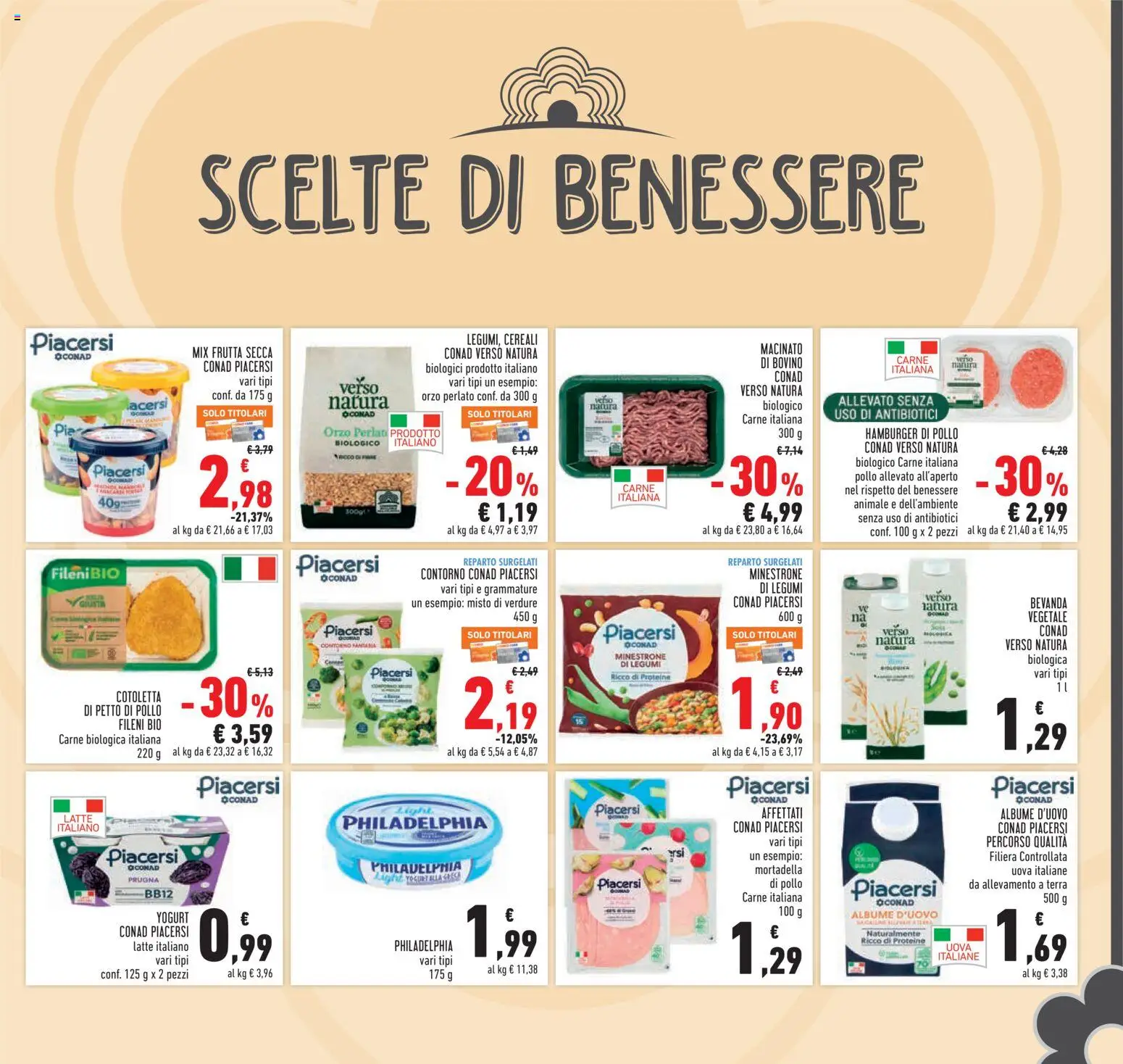 Anteprima dell'opuscolo Conad volantino dal negozio Conad valido da 21/10/2026 - Latte, Frutta, Yogurt, Mortadella, Cereali, Frutta secca, Verdure, Macinato