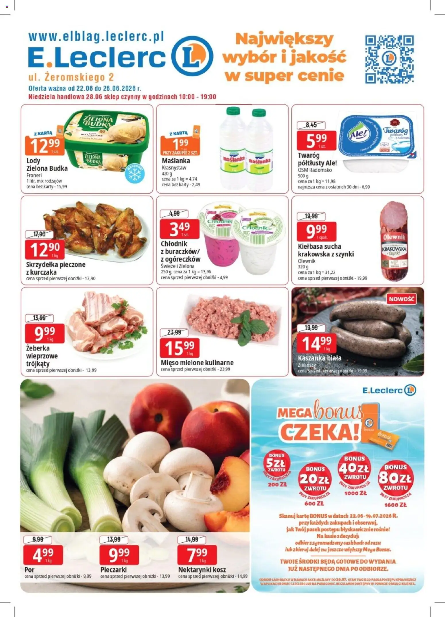 Pogląd gazetki "E.Leclerc gazetka - Elbląg" ze sklepu E.Leclerc ważnej od 22.06.2026