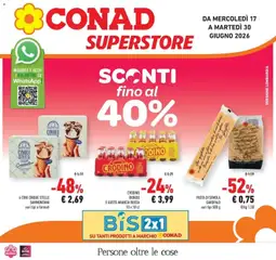 Anteprima dell'opuscolo Sconti fino al 40% dal negozio Conad valido da 16/06/2026