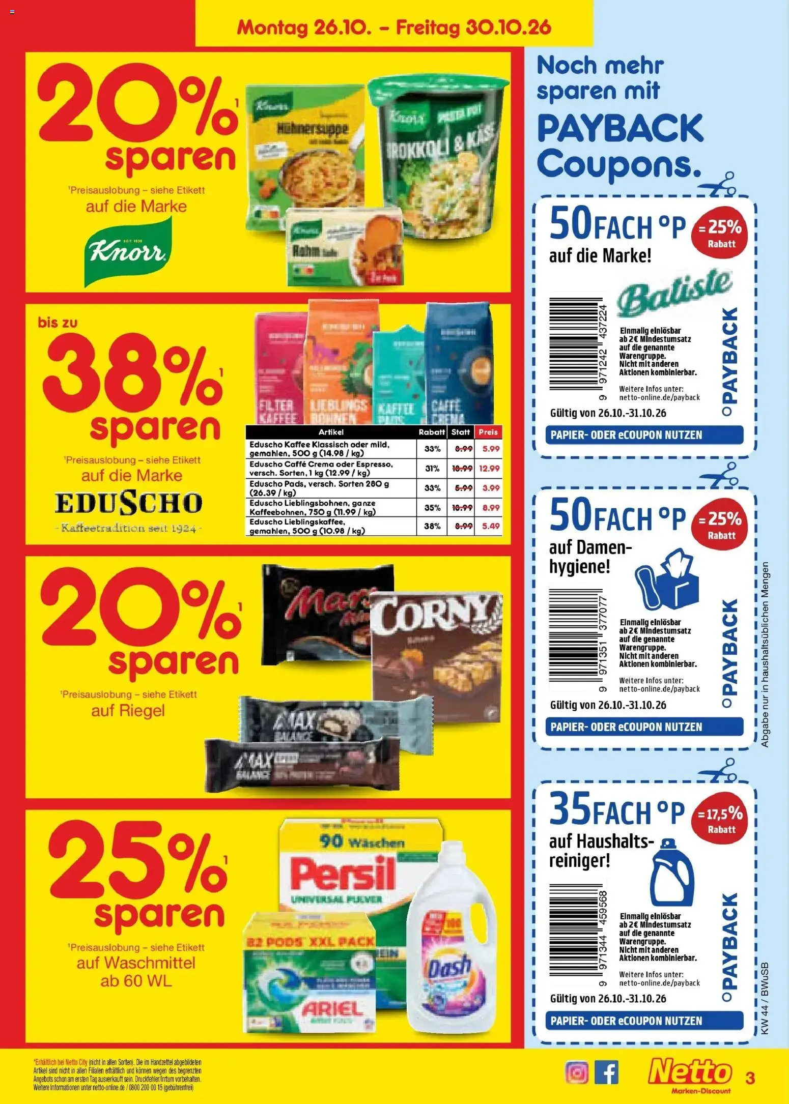 Vorschau von dem Prospekt des Geschäftes Netto Marken-Discount, gültig ab dem 26.10.2026