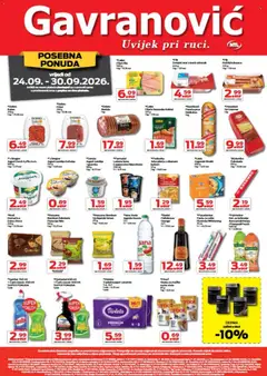 Pregled letka Gavranović Katalog trgovine Gavranović vrijedi od 24.09.2026