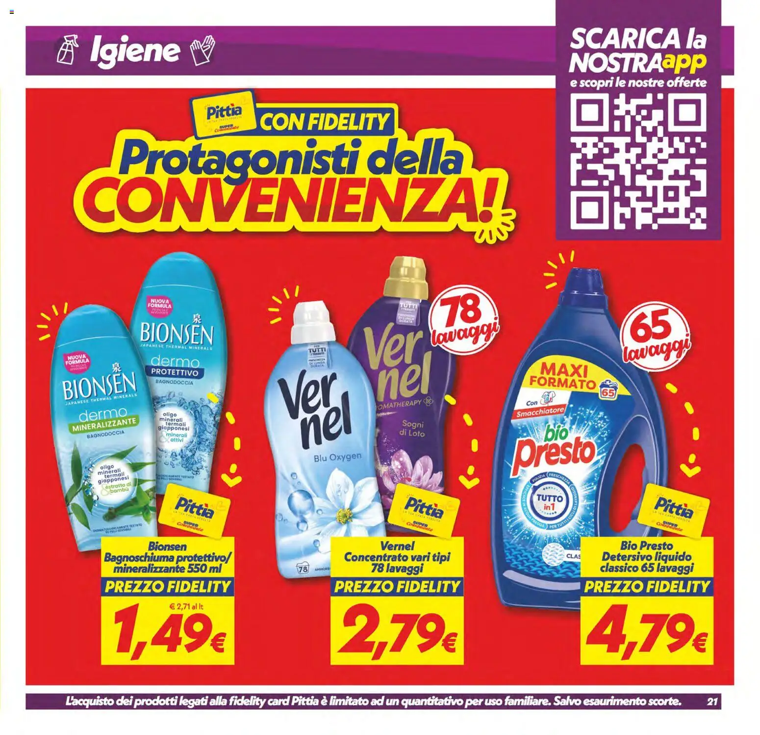 Anteprima dell'opuscolo SuperConveniente volantino Gela, Vittoria dal negozio SuperConveniente valido da 23/10/2026 - Bagnoschiuma, Loto, Smacchiatore