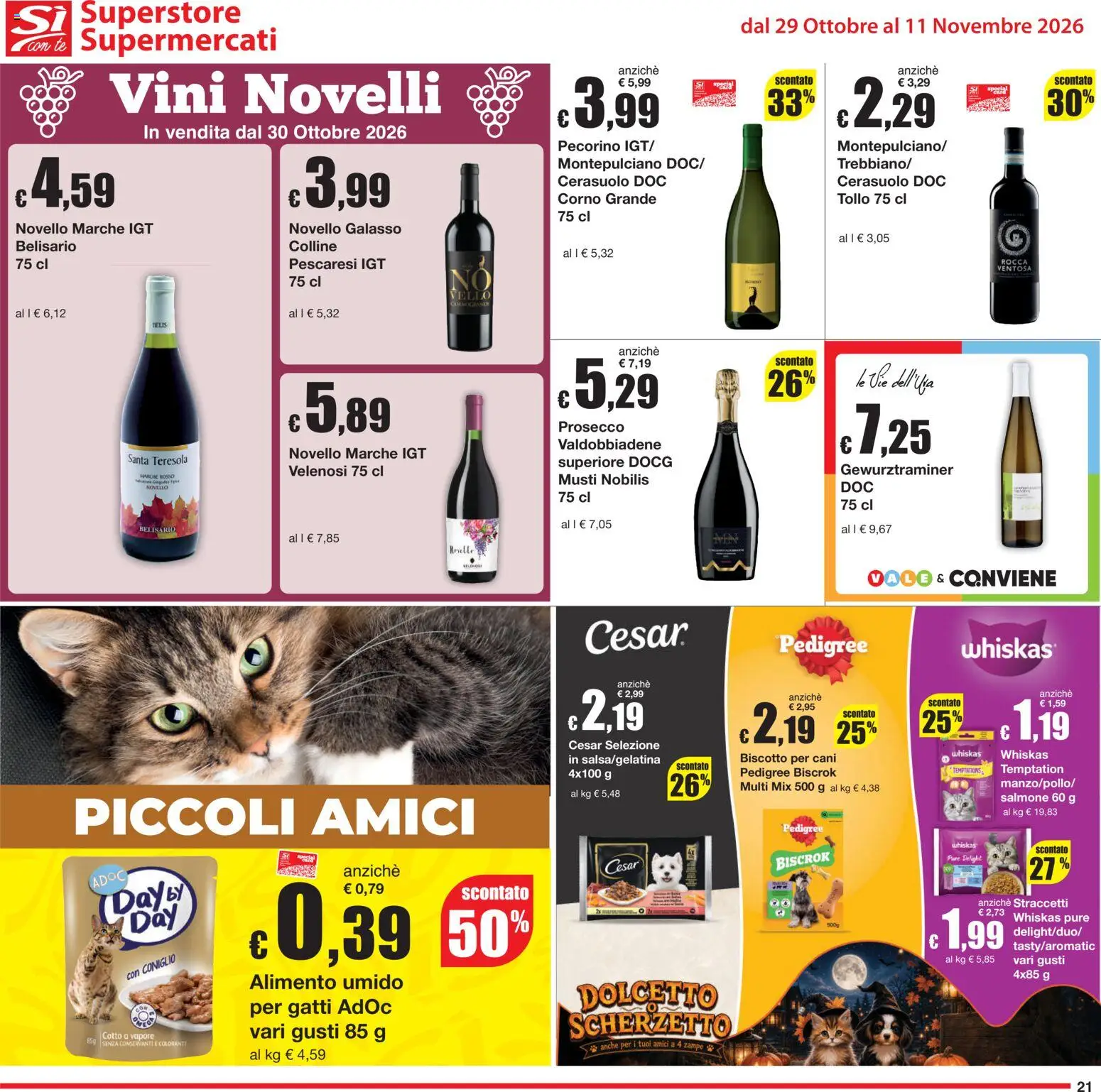 Anteprima dell'opuscolo Sì con Te volantino Superstore, Supermercati dal negozio Sì con Te valido da 29/10/2026 - Coniglio, Prosecco, Salmone, Pecorino, Tè