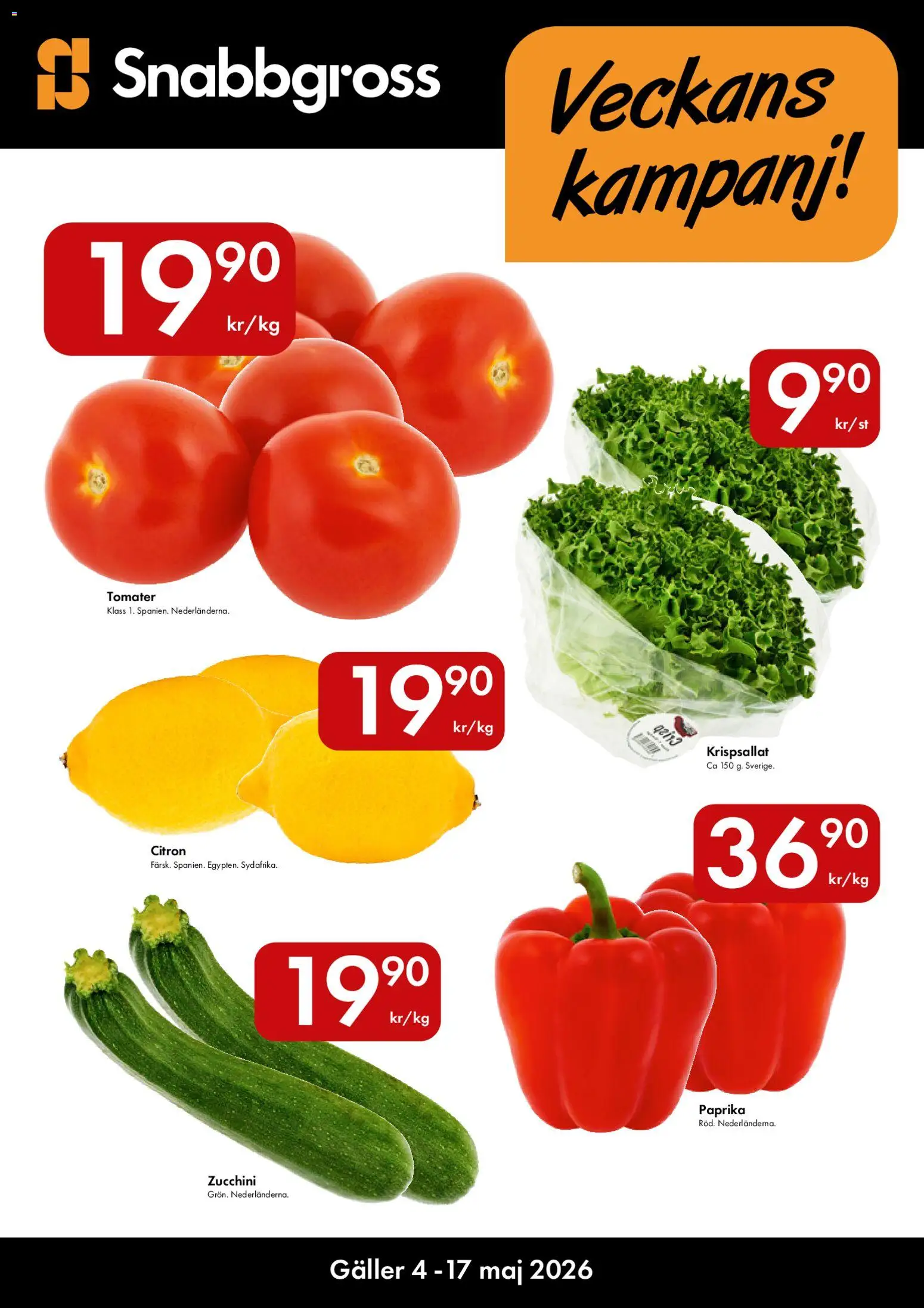 Förhandsgranska reklamblad Snabbgross erbjudanden från butik Snabbgross gäller från 04/05/2026