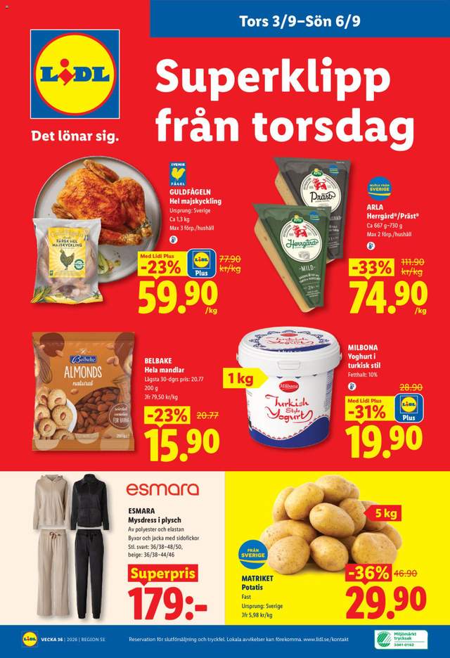 Nytt Lidl reklamblad från 31/08