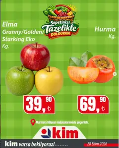 Kim Market Kim Market - Sebze ve meyve 28.10.2026 - Broşürünün önizlemesi