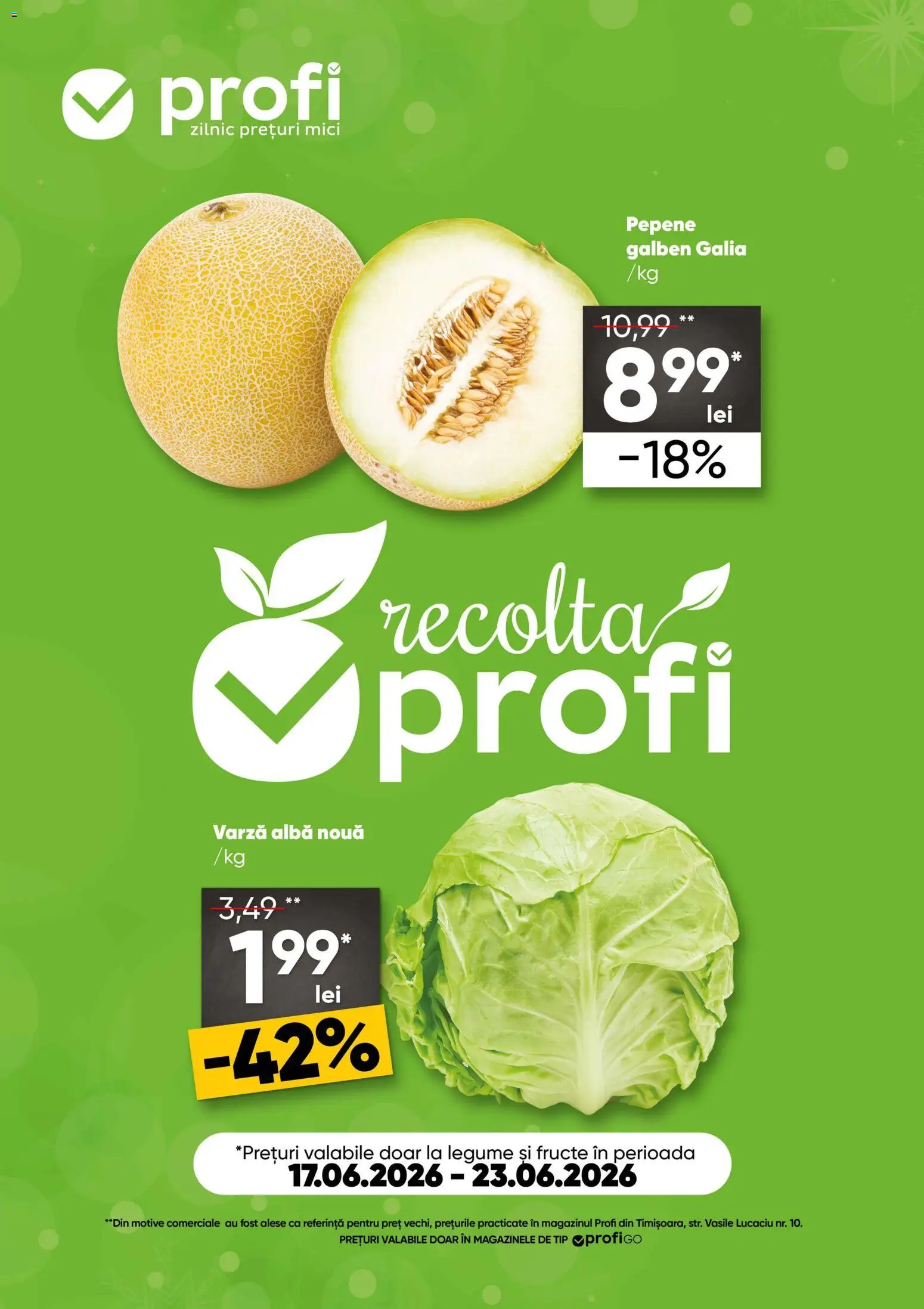 Previzualizarea de cataloage: Profi Profi Catalog Fresh Go valabil de la 17.06.2026 - Mici, Legume, Fructe, Varză, Pepene Galben, Alba, Tip