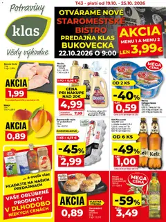 Náhľad Klas letáku platného od 19.10.2026