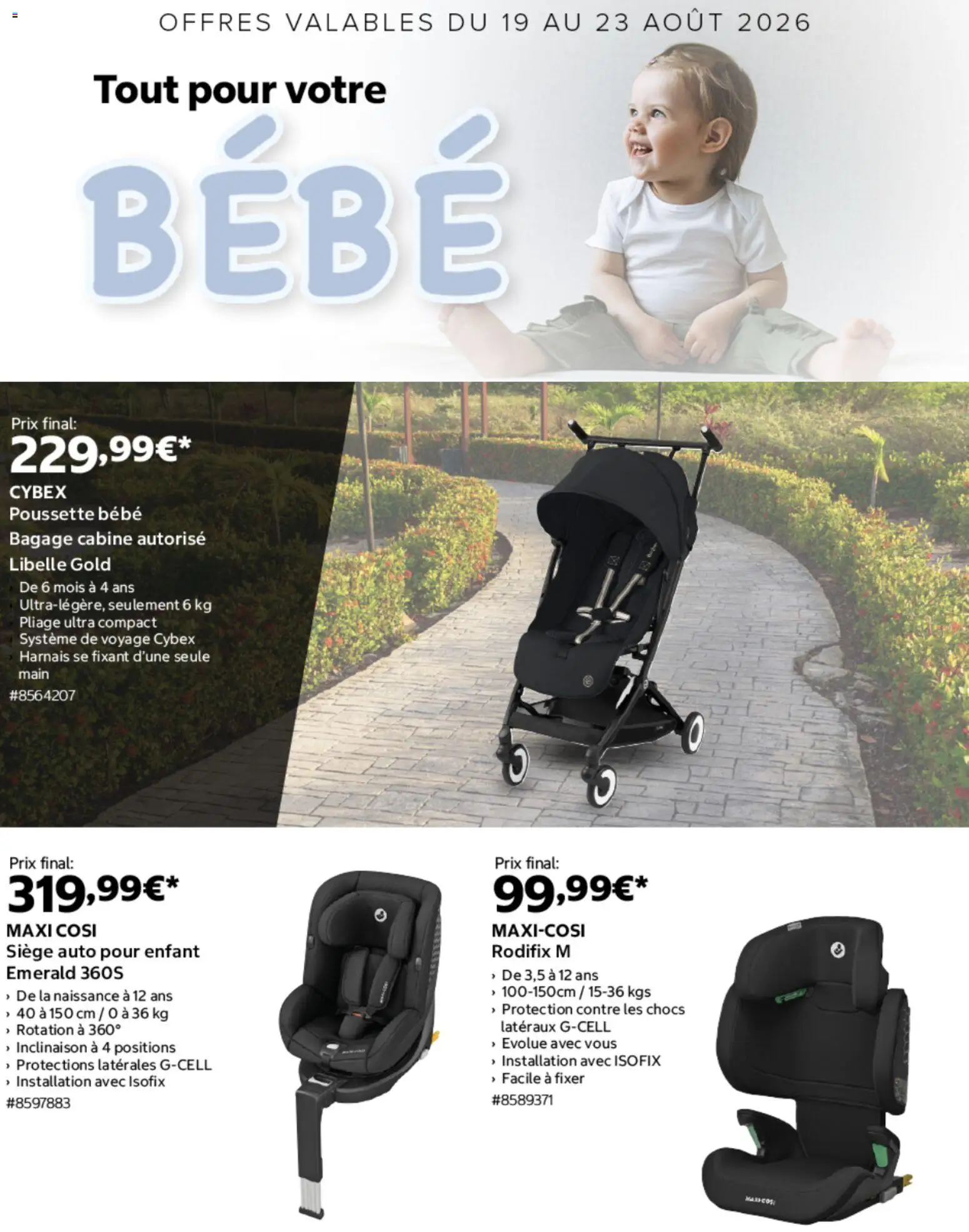 Prévisualisation de Costco catalogue tout pour votre bébé du magasin Costco formulaire valide 19/08/2026 - Bagage, Siège auto
