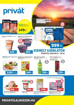 PRIVÁT - PRIVÁT Déli vármegyék megtekintése, amely érvényes 2026.09.10.-től