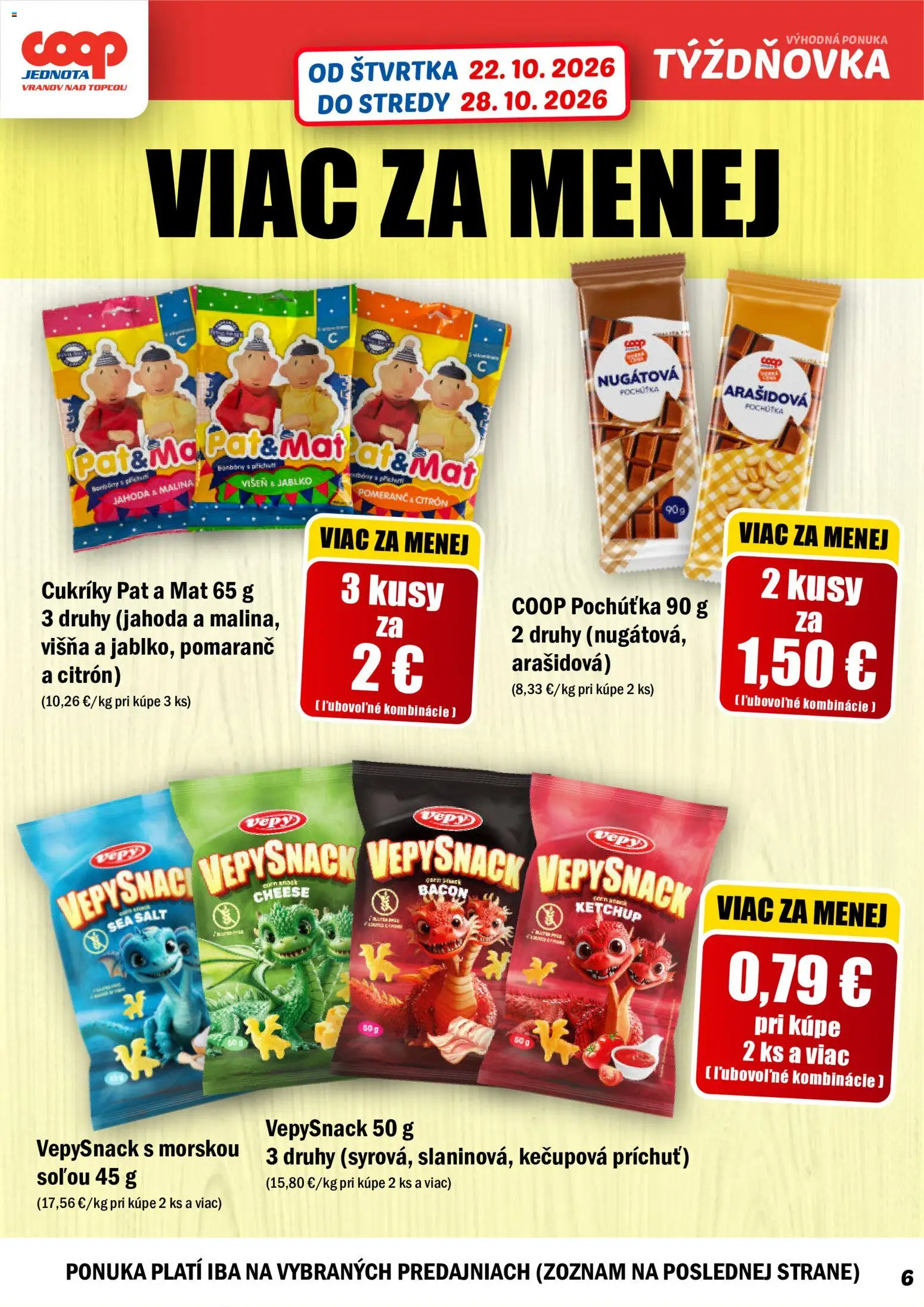 Náhľad COOP Jednota letáku platného od 22.10.2026 - Cukríky