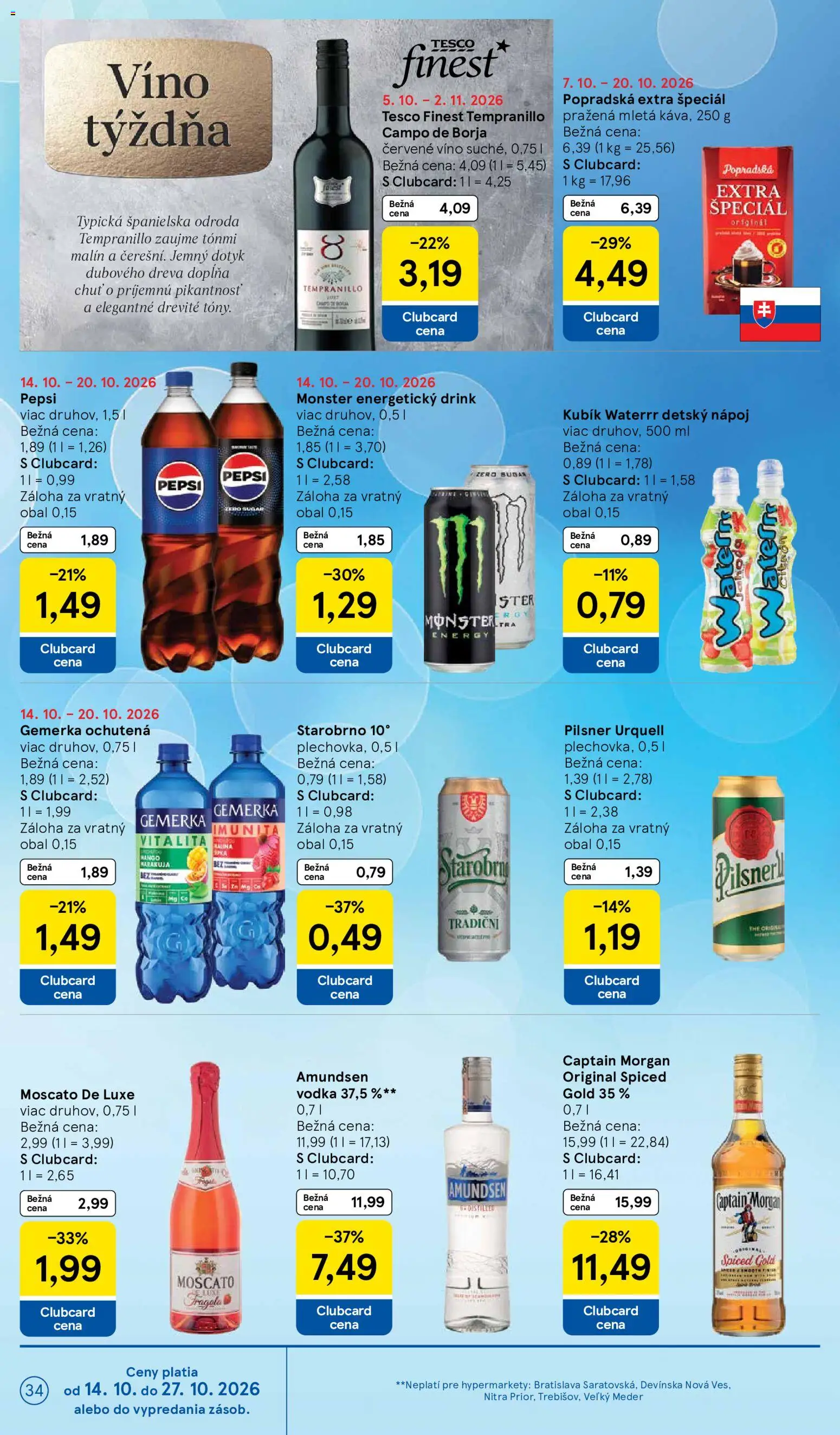 Náhľad Tesco letáku platného od 14.10.2026