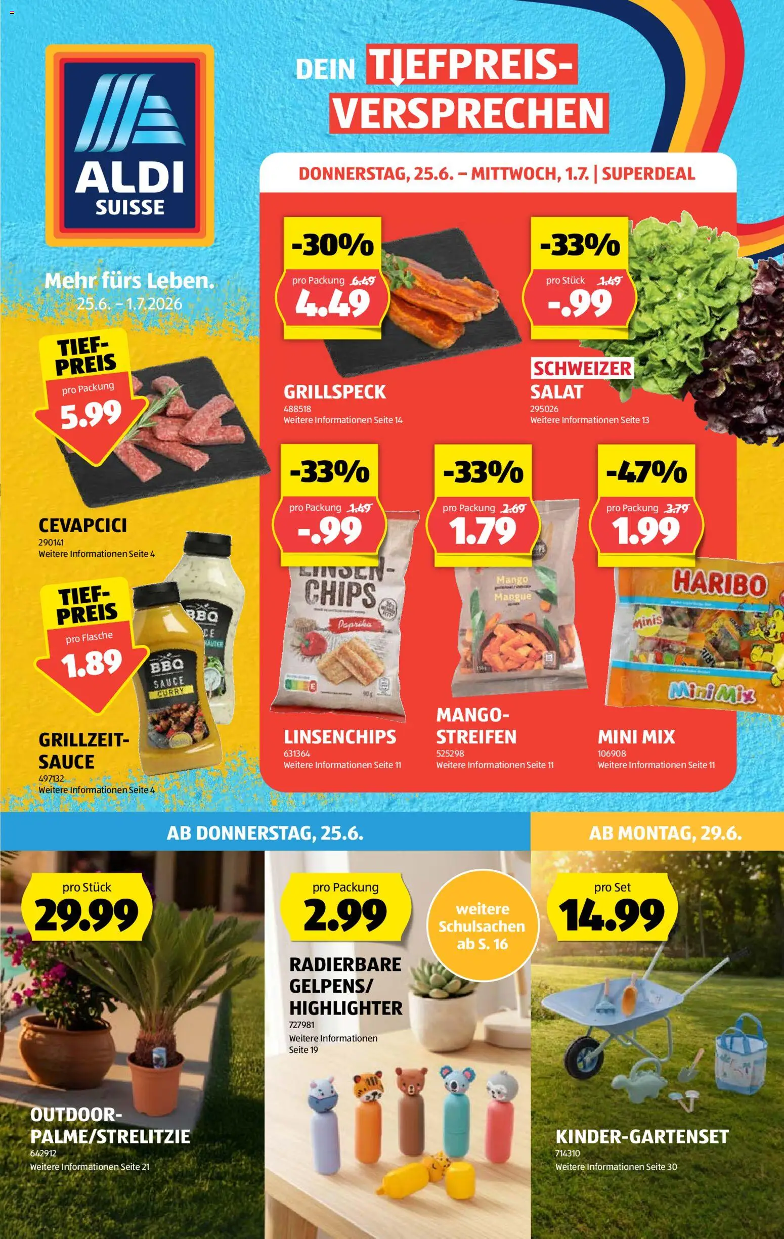 Vorschau des Merkblatts Aldi aktionen vom Shop Aldi gültig von 25.06.2026 bis 01.07.2026