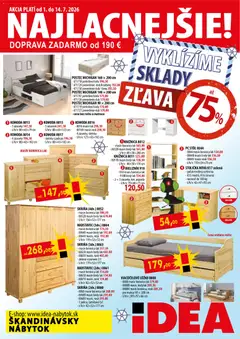 Náhľad IDEA nábytok letáku platného od 01.07.2026