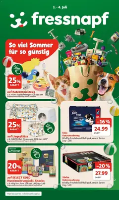 Vorschau der Angebote: Fressnapf Fressnapf Angebote 01.07. bis 04.07. gültig ab 30.06.2026