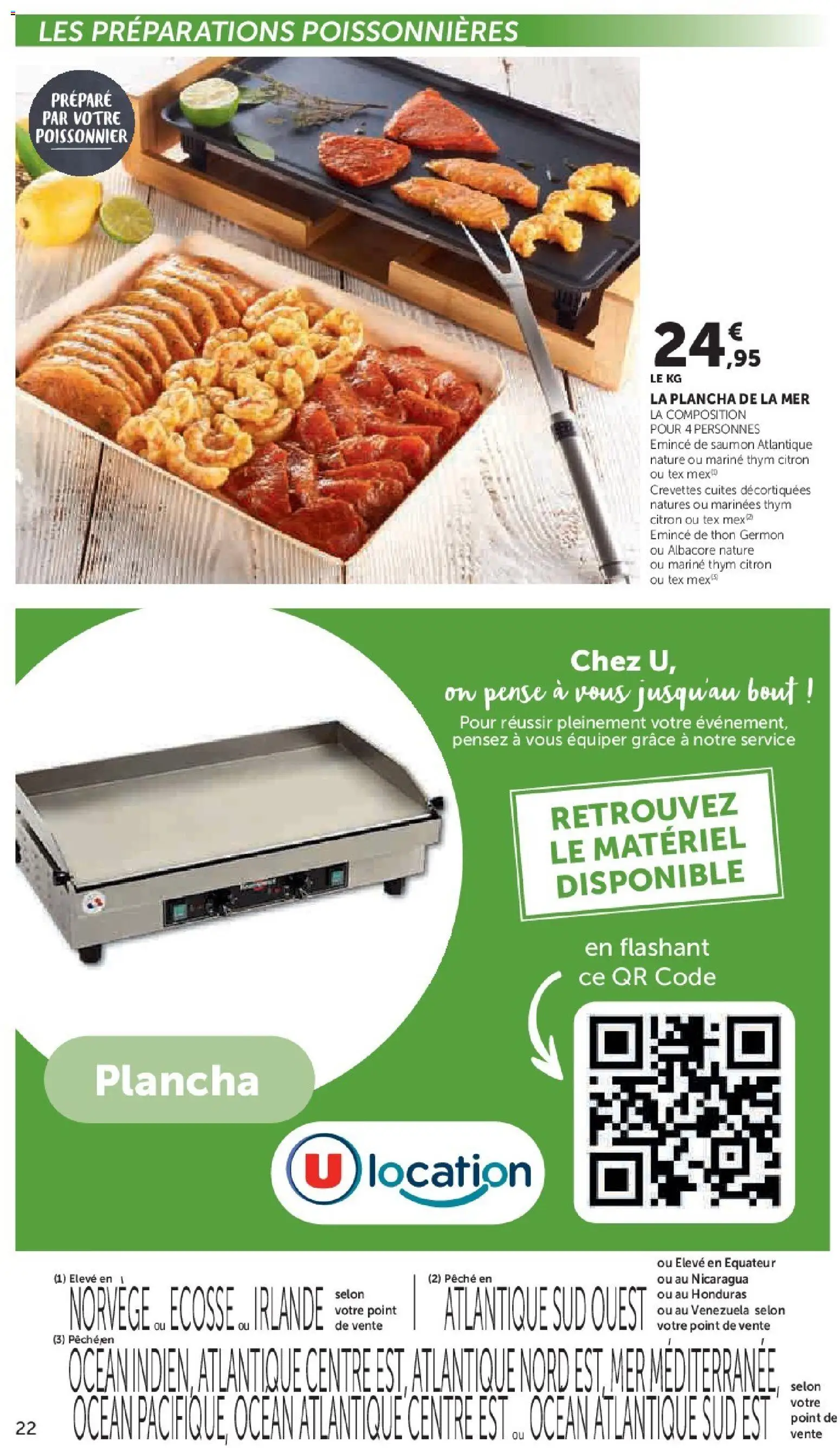 Prévisualisation de Super U - La carte Printemps Été du magasin Super U formulaire valide 03/03/2026 - Pêche, Plancha, Thym, Saumon, Thon, Citron, Crevettes, Crevettes cuites decortiquees