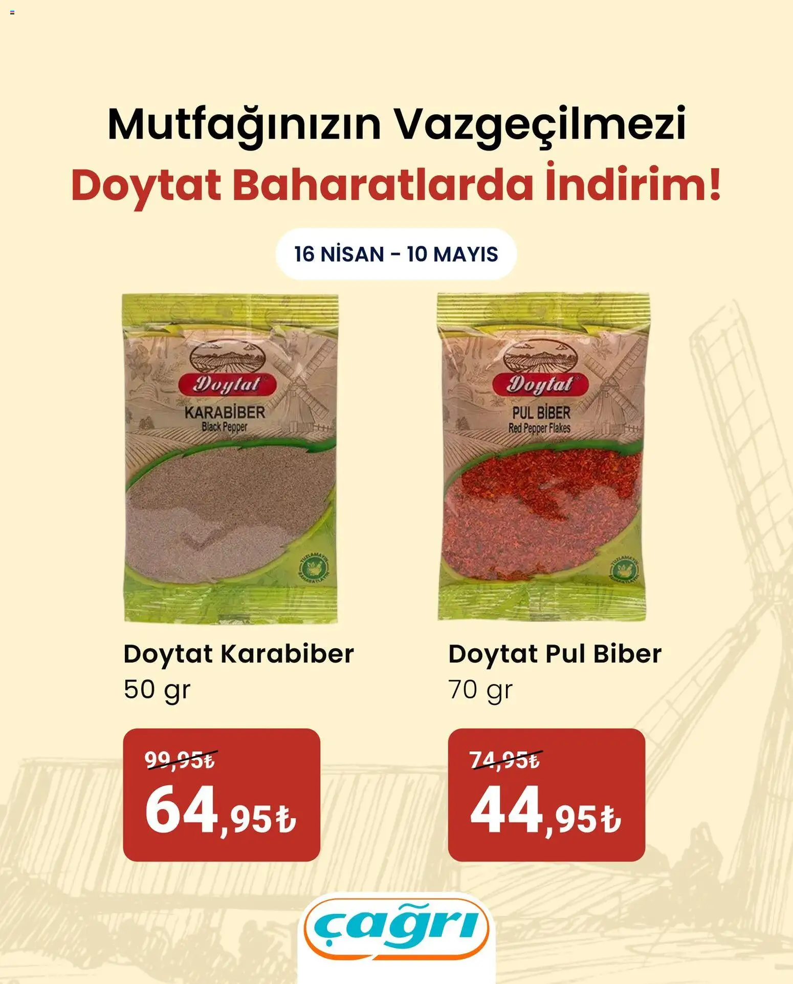 Çağrı Market Çağrı Market - Doytat Baharatlarda İndirim 16.04.2026 - Broşürünün önizlemesi
